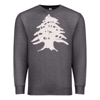 Charcoal Heather retro lebanon cedar  lebanese Premium Sweatshirt - artisFamous