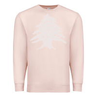 Pale Pink retro lebanon cedar  lebanese Premium Sweatshirt - artisFamous