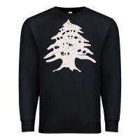 Black retro lebanon cedar  lebanese Premium Sweatshirt - artisFamous
