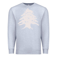 Heather Grey retro lebanon cedar  lebanese Premium Sweatshirt - artisFamous