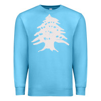 Ocean Blue retro lebanon cedar  lebanese Premium Sweatshirt - artisFamous