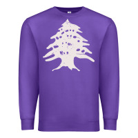 Purple retro lebanon cedar  lebanese Premium Sweatshirt - artisFamous