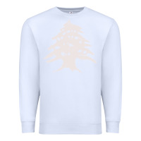 White retro lebanon cedar  lebanese Premium Sweatshirt - artisFamous