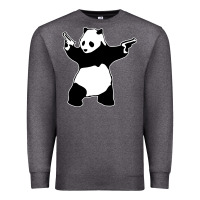 Charcoal Heather banksy panda Premium Sweatshirt - artisFamous