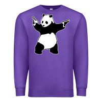 Purple banksy panda Premium Sweatshirt - artisFamous