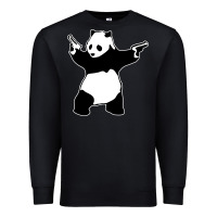 Black banksy panda Premium Sweatshirt - artisFamous