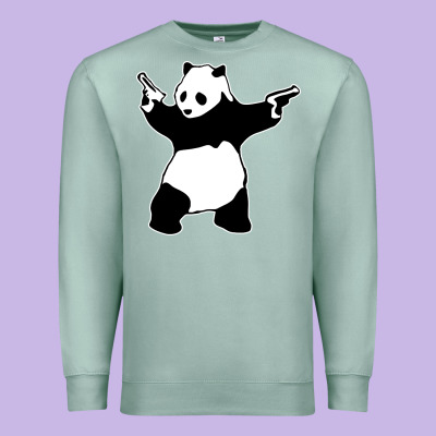 Banksy Panda Premium Sweatshirt Designed By Artisfamous