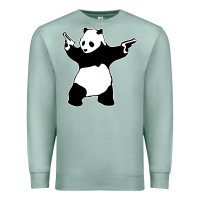 Seafoam banksy panda Premium Sweatshirt - artisFamous