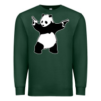 Sports Green banksy panda Premium Sweatshirt - artisFamous