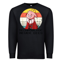 Black retro style technoblade merch cosplay Premium Sweatshirt - artisFamous