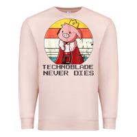 Pale Pink retro style technoblade merch cosplay Premium Sweatshirt - artisFamous