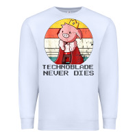 White retro style technoblade merch cosplay Premium Sweatshirt - artisFamous