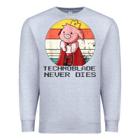 Heather Grey retro style technoblade merch cosplay Premium Sweatshirt - artisFamous