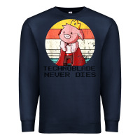 Navy retro style technoblade merch cosplay Premium Sweatshirt - artisFamous