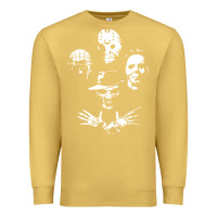 Antique Gold horror and scream film Premium Sweatshirt - artisFamous