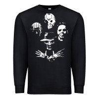 Black horror and scream film Premium Sweatshirt - artisFamous