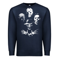 Navy horror and scream film Premium Sweatshirt - artisFamous