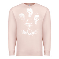 Pale Pink horror and scream film Premium Sweatshirt - artisFamous