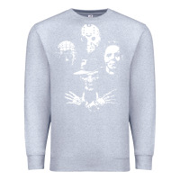 Heather Grey horror and scream film Premium Sweatshirt - artisFamous