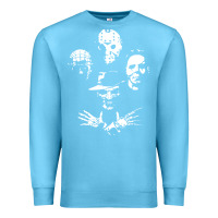 Ocean Blue horror and scream film Premium Sweatshirt - artisFamous