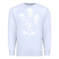 White horror and scream film Premium Sweatshirt - artisFamous