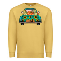 Antique Gold i love fall truck Premium Sweatshirt - artisFamous