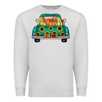 Dove Grey i love fall truck Premium Sweatshirt - artisFamous