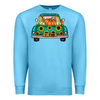 Ocean Blue i love fall truck Premium Sweatshirt - artisFamous