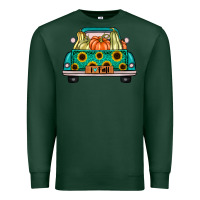 Sports Green i love fall truck Premium Sweatshirt - artisFamous