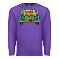 Purple i love fall truck Premium Sweatshirt - artisFamous