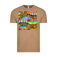 Vintage Coffee Pride lgbtq leopard with love and rainbow seamless Vintage Tee - BundleAndBundleShop