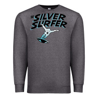 Charcoal Heather silver surfer Premium Sweatshirt - artisFamous