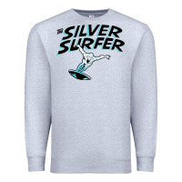 Heather Grey silver surfer Premium Sweatshirt - artisFamous