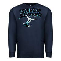 Navy silver surfer Premium Sweatshirt - artisFamous