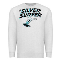 Oatmeal Heather silver surfer Premium Sweatshirt - artisFamous