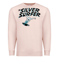Pale Pink silver surfer Premium Sweatshirt - artisFamous