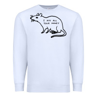 White I Ate All Your Money Premium Sweatshirt - artisFamous