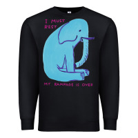 Black i must rest my rampage is over Premium Sweatshirt - artisFamous