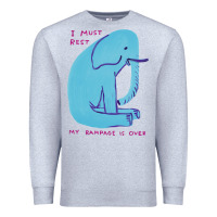 Heather Grey i must rest my rampage is over Premium Sweatshirt - artisFamous