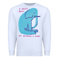 White i must rest my rampage is over Premium Sweatshirt - artisFamous