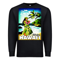 Hawaii Hula Girl Premium Sweatshirt | Teevron