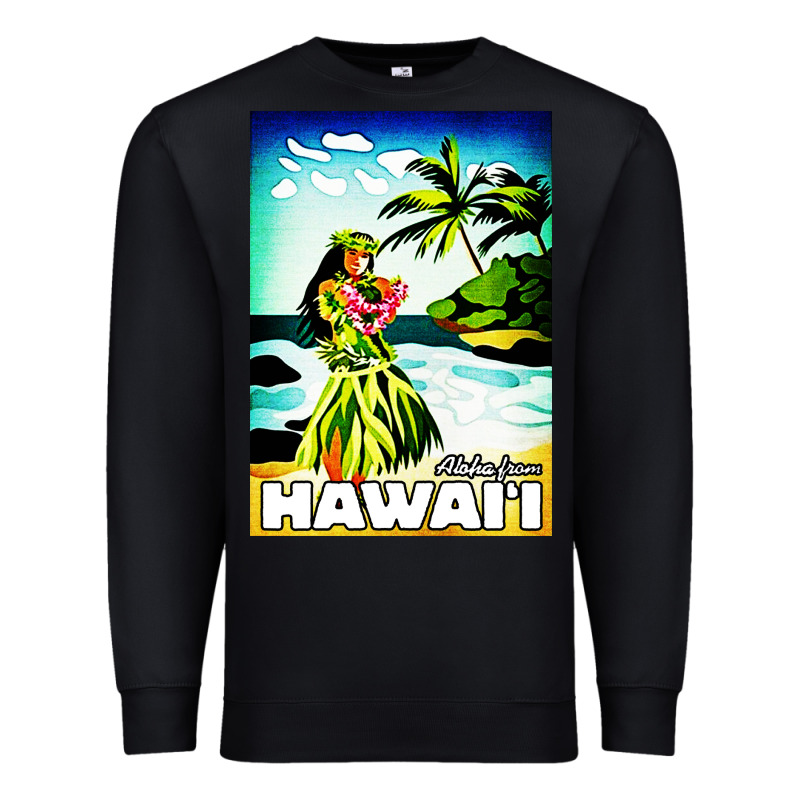 Hawaii Hula Girl Premium Sweatshirt by artisFamous | Teevron