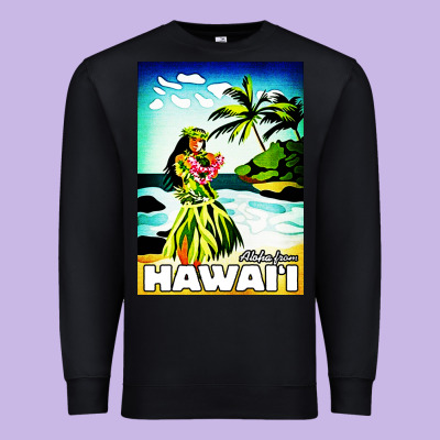 Hawaii Hula Girl Premium Sweatshirt Designed By Artisfamous