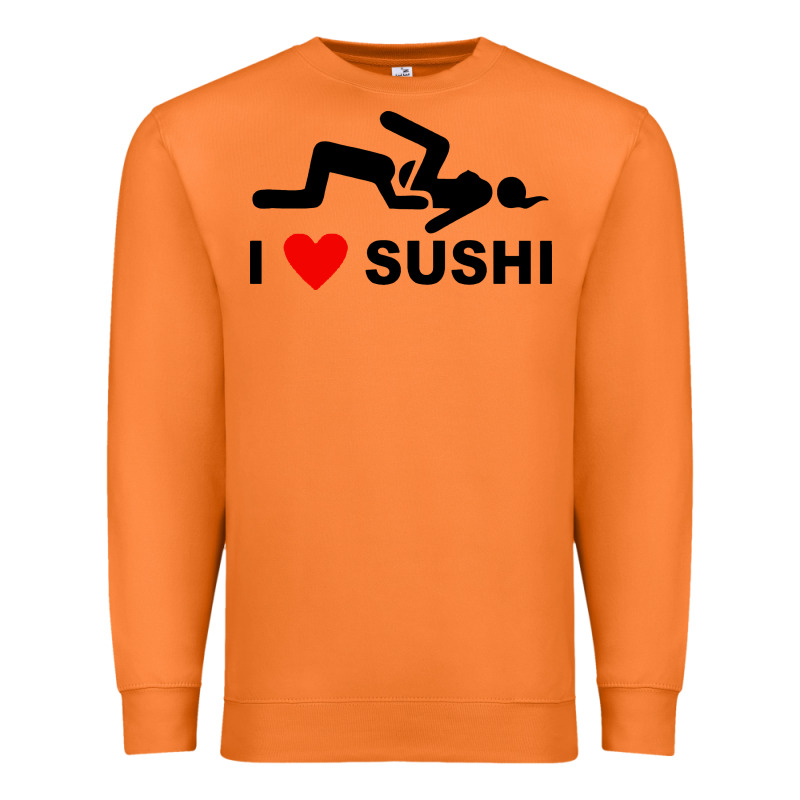 I Love Sushi Funny Premium Sweatshirt by artisFamous | Teevron