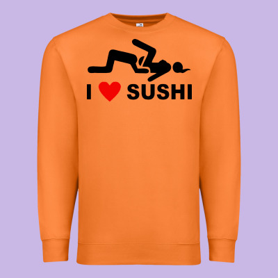 I Love Sushi Funny Premium Sweatshirt Designed By Artisfamous