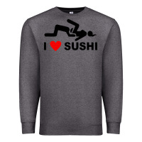 Charcoal Heather i love sushi funny Premium Sweatshirt - artisFamous