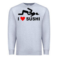 Heather Grey i love sushi funny Premium Sweatshirt - artisFamous