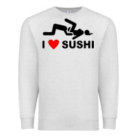 Oatmeal Heather i love sushi funny Premium Sweatshirt - artisFamous