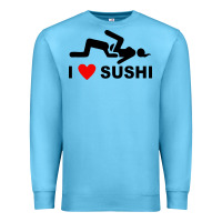 Ocean Blue i love sushi funny Premium Sweatshirt - artisFamous