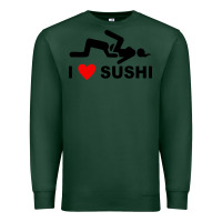 Sports Green i love sushi funny Premium Sweatshirt - artisFamous